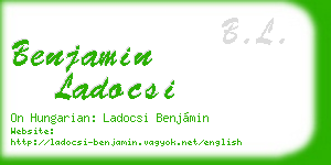benjamin ladocsi business card